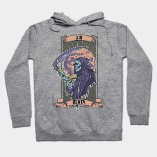 Death Tarot Card XIII 13 Art Occult Pagan Wicca Halloween Hoodie